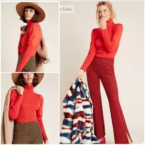 Revolve ANTHROPOLOGIE Cecilia Puff-Sleeved Turtleneck Sweater